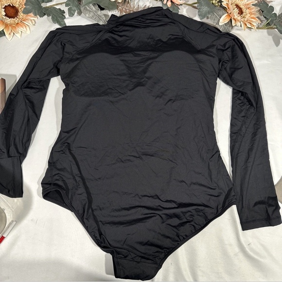 NEW $125 Sea Level [ 14 US ] Front Zip Long Sleeve‎ One Piece Swimsuit Black - Picture 8 of 12
